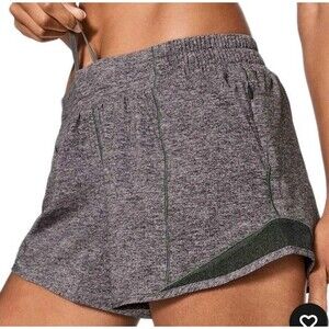 Lululemon Hotty Hot Short II *2.5" Heathered Black Size 6 Swift Athletic Run